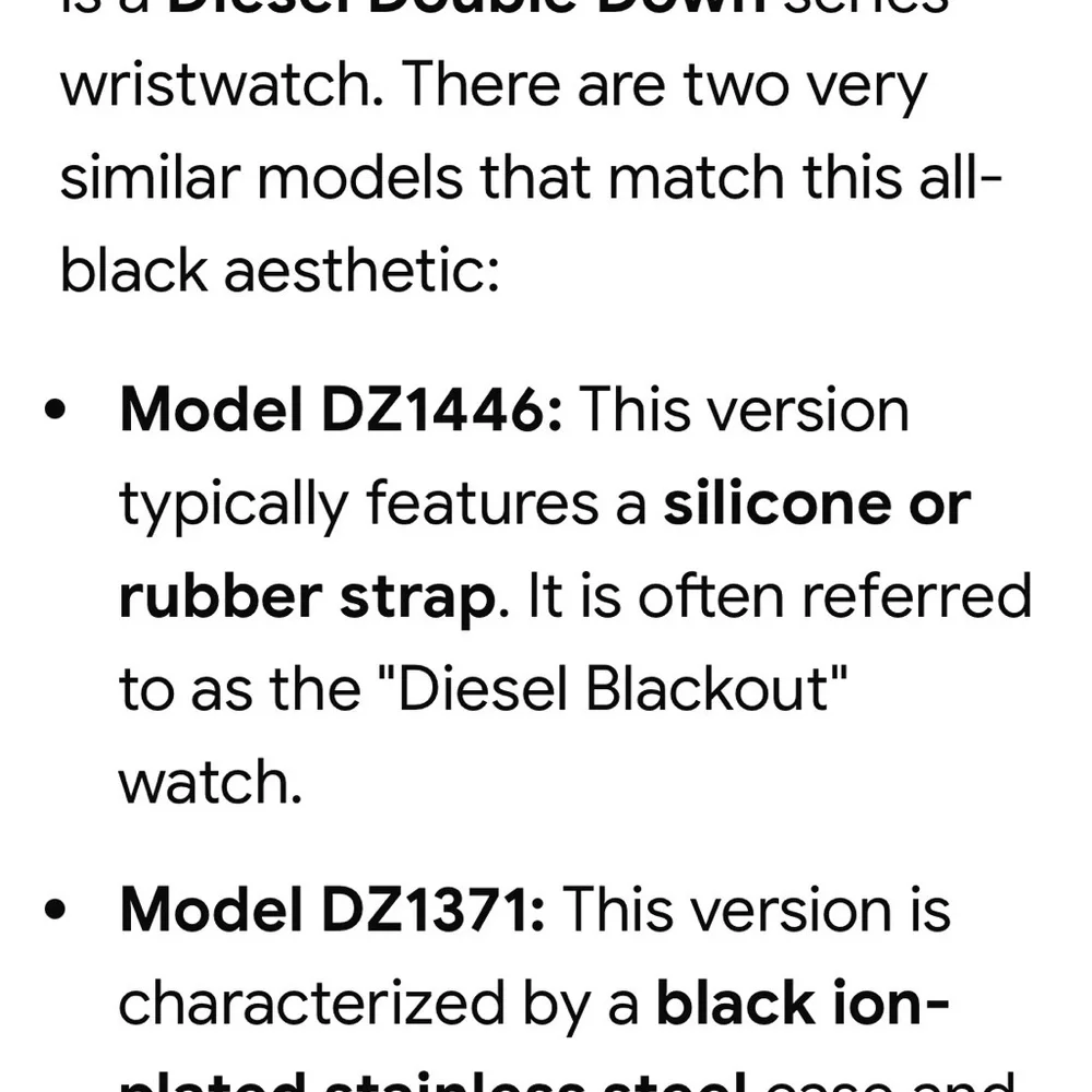 Diesel Black and Silver Men's Watch